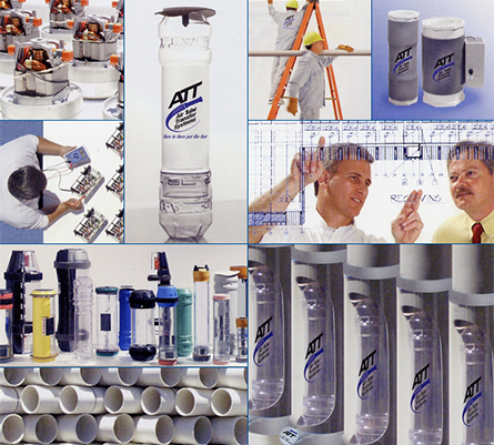 Collage of Pneumatic Air Tube Transfer Systems